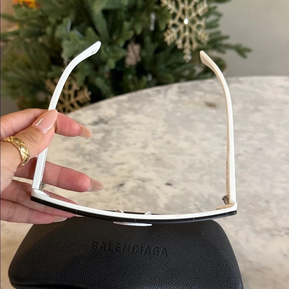 Balenciaga Futuristic Silver Glasses